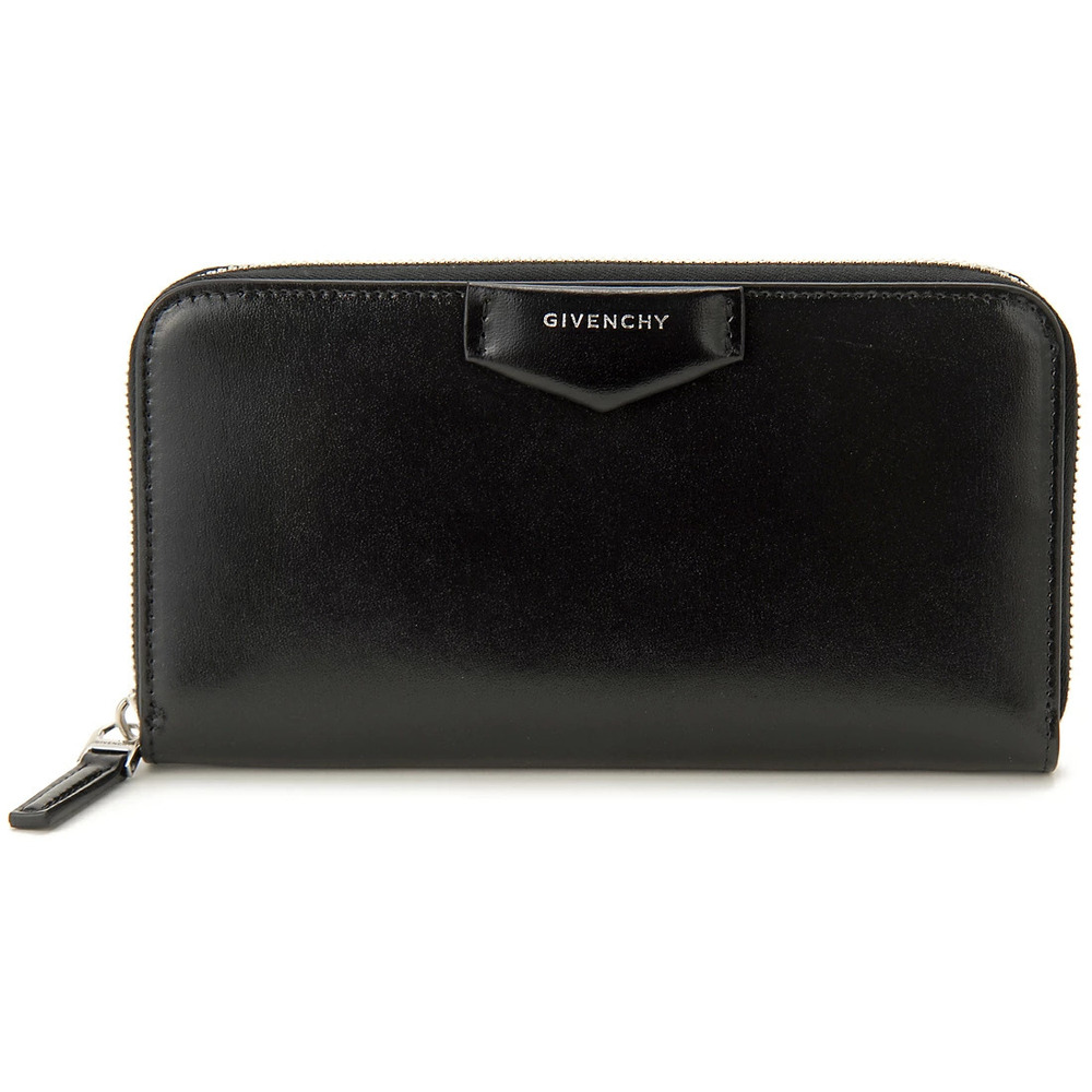 GIVENCHY Round Zip Long Wallet Black ANTIGONA